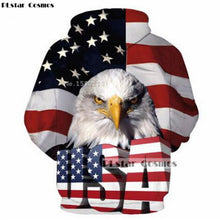 PLstar Cosmos with American flag Eagles retro Classic 3d Hoodies Print Men Women Streetwear hoody Sweatshirt Drop shiping