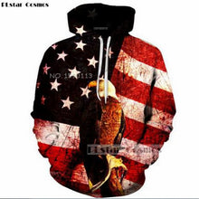 PLstar Cosmos with American flag Eagles retro Classic 3d Hoodies Print Men Women Streetwear hoody Sweatshirt Drop shiping