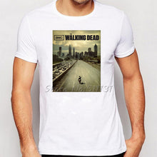 The Walking Dead Letter Printed Men's T shirt Fashion Summer Casual Short Sleeve Tee Tops Cheap Male tshirt