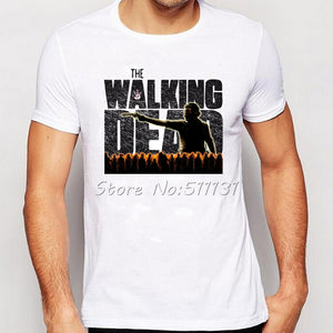 The Walking Dead Letter Printed Men's T shirt Fashion Summer Casual Short Sleeve Tee Tops Cheap Male tshirt