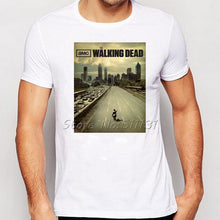 The Walking Dead Letter Printed Men's T shirt Fashion Summer Casual Short Sleeve Tee Tops Cheap Male tshirt