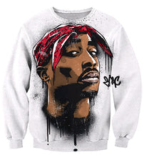 PLstar Cosmos harajuku 2pac tupac sweatshirt 3D long sleeve 0-Neck pullover 2pac tupac print sweatshirts hip hop jumper