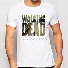 The Walking Dead Letter Printed Men's T shirt Fashion Summer Casual Short Sleeve Tee Tops Cheap Male tshirt
